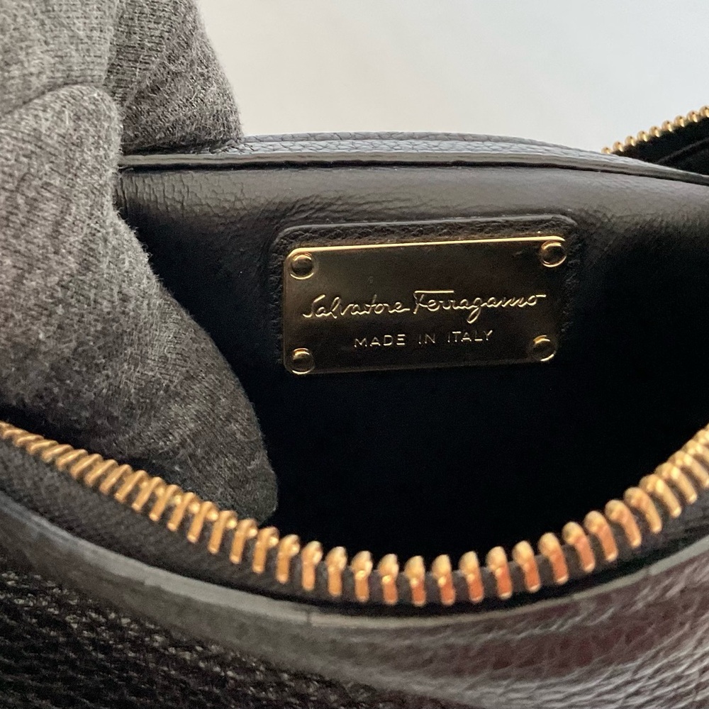 Salvatore Ferragamo Black Leather Clutch - Picture 4 of 5